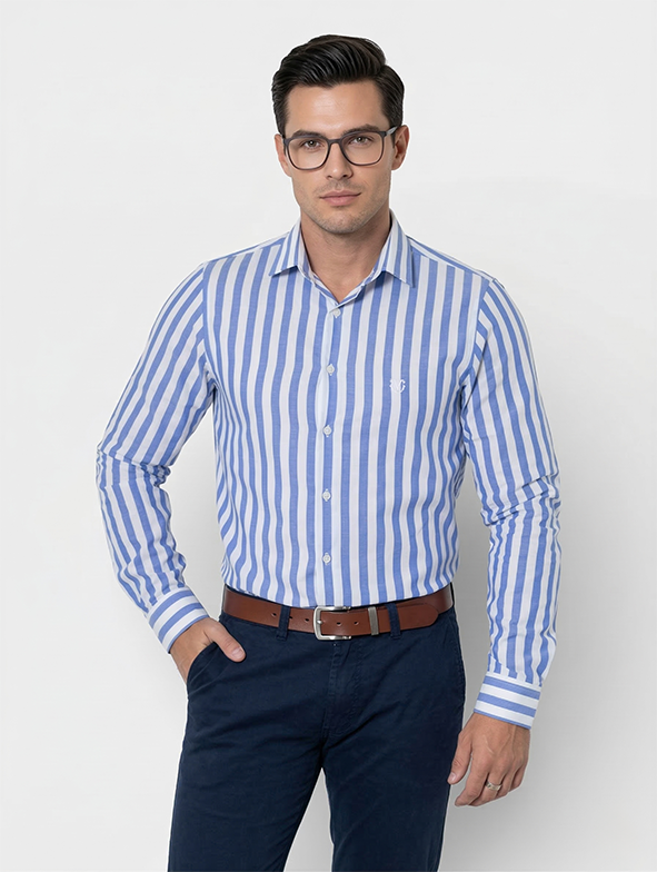 Camisa Algodão Estribo Listras