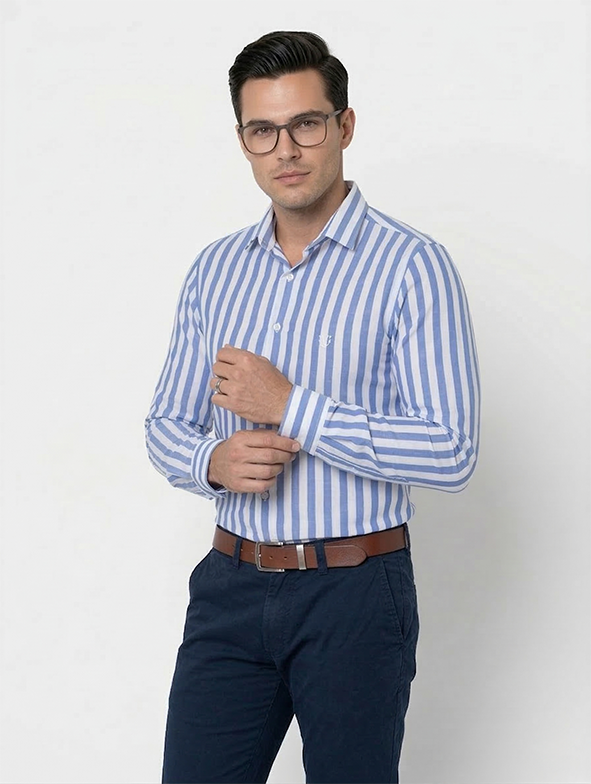 Camisa Algodão Estribo Listras