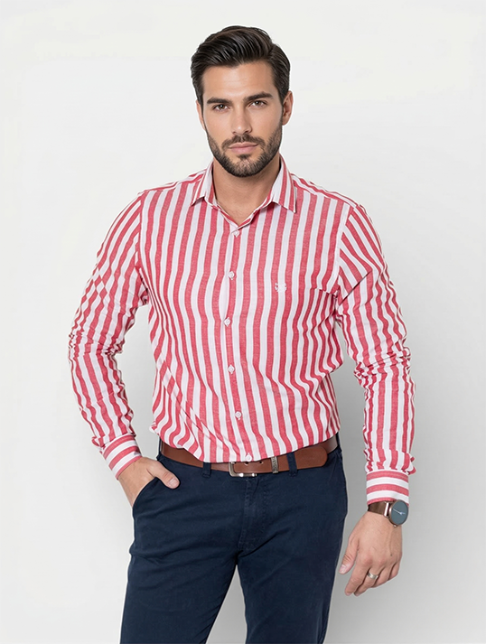 Camisa Algodão Estribo Listras