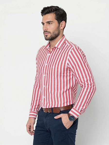 Camisa Algodão Estribo Listras