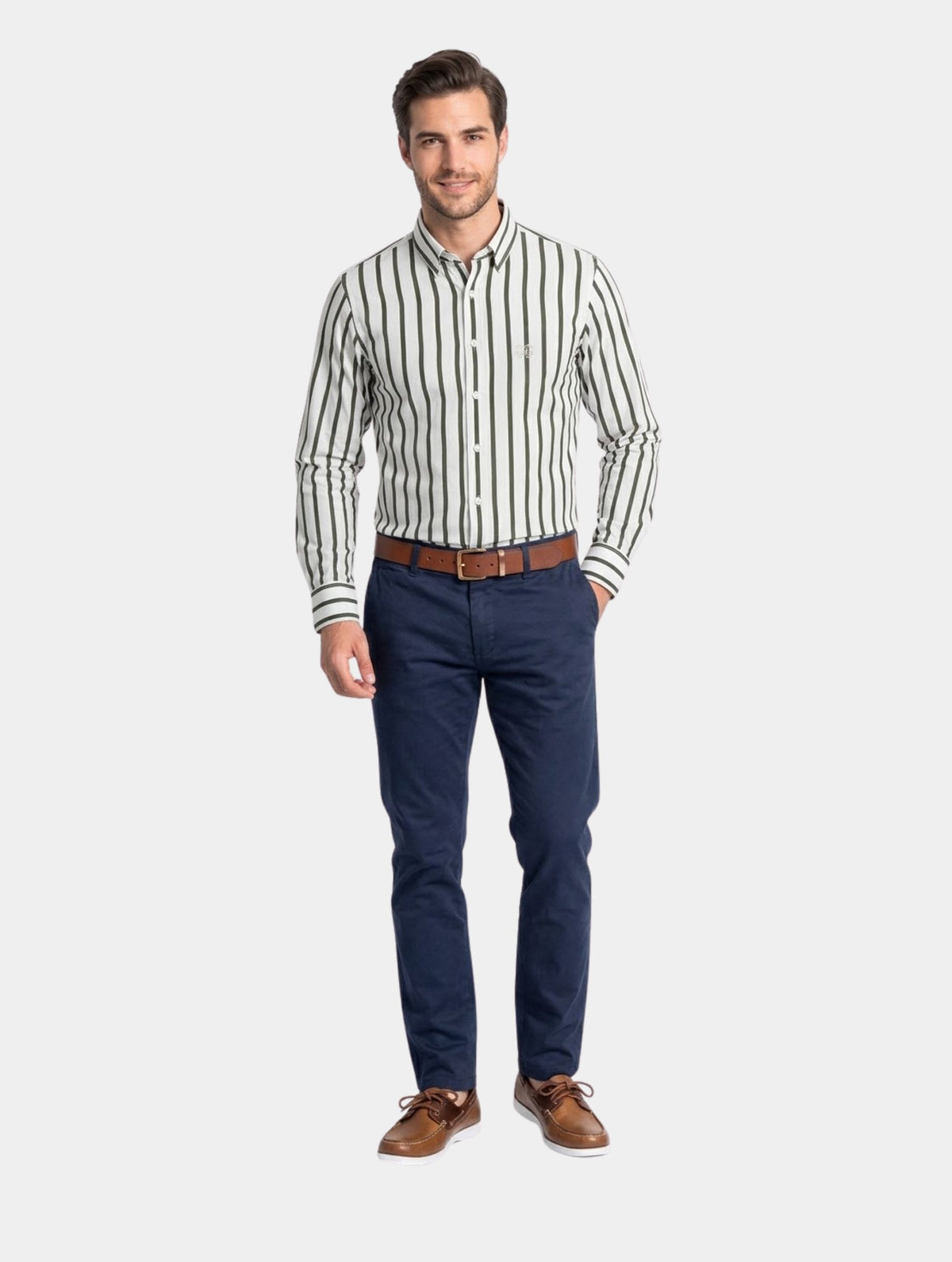 Camisa Algodão Estribo Listras Finas