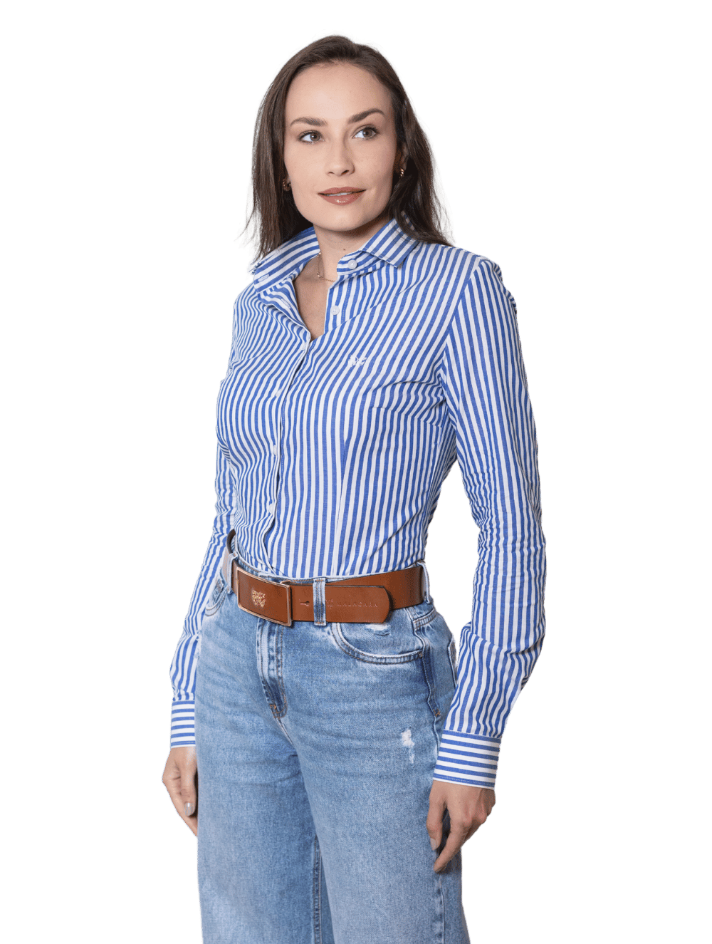 Camisa Algodão Hortênsia Listras