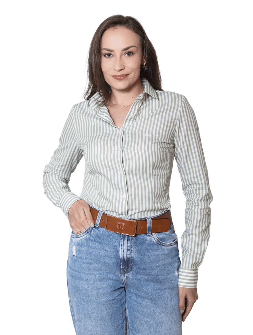 Camisa Algodão Hortênsia Listras