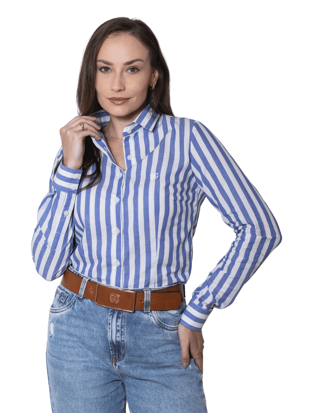 Camisa Algodão Hortênsia Listras