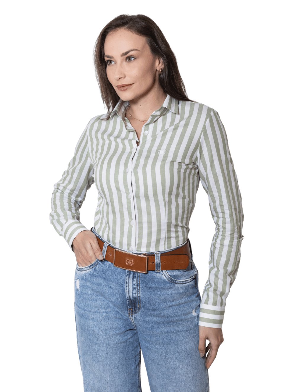 Camisa Algodão Hortênsia Listras