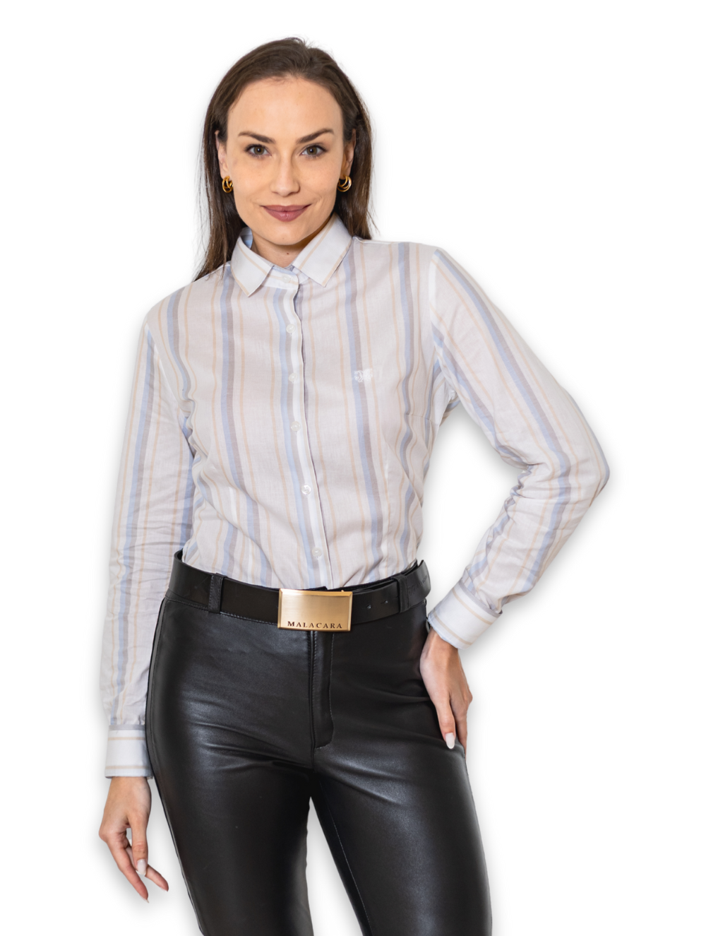 Camisa Algodão Hortênsia Listras