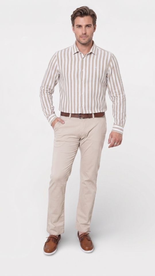 Camisa Algodão Estribo Listras