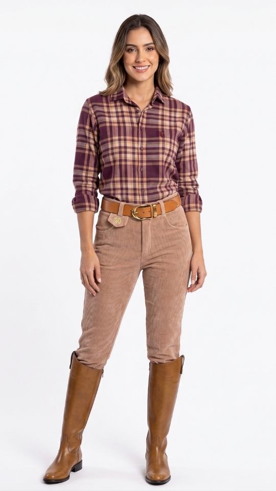 Camisa Algodão Hortênsia Xadrez