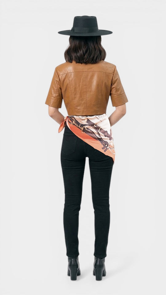 Cropped Couro Marcela