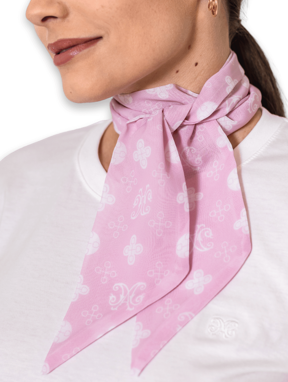 Lenço Camélia Outubro Rosa