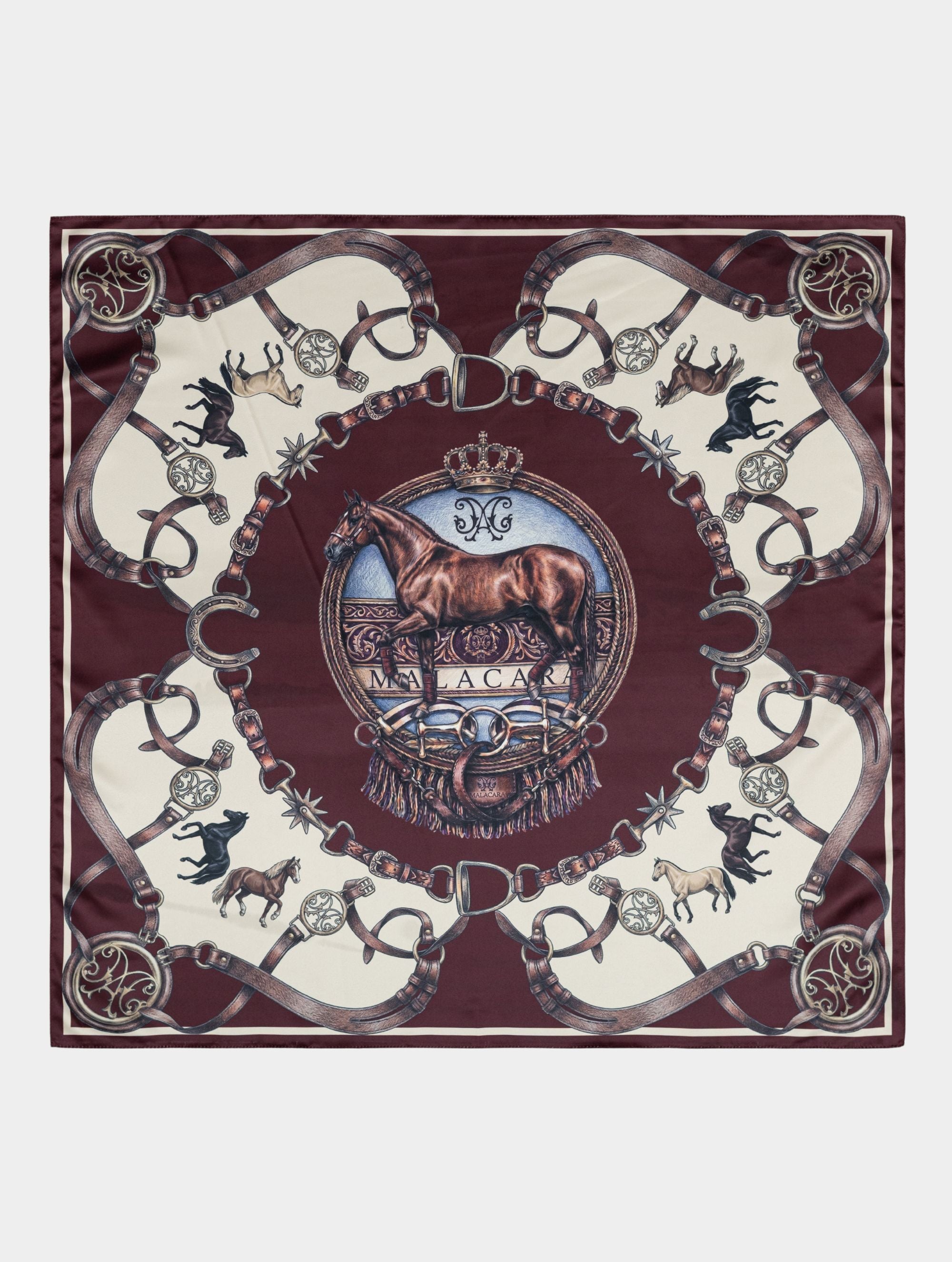 Lenço de Cetim Mangalarga 90x90