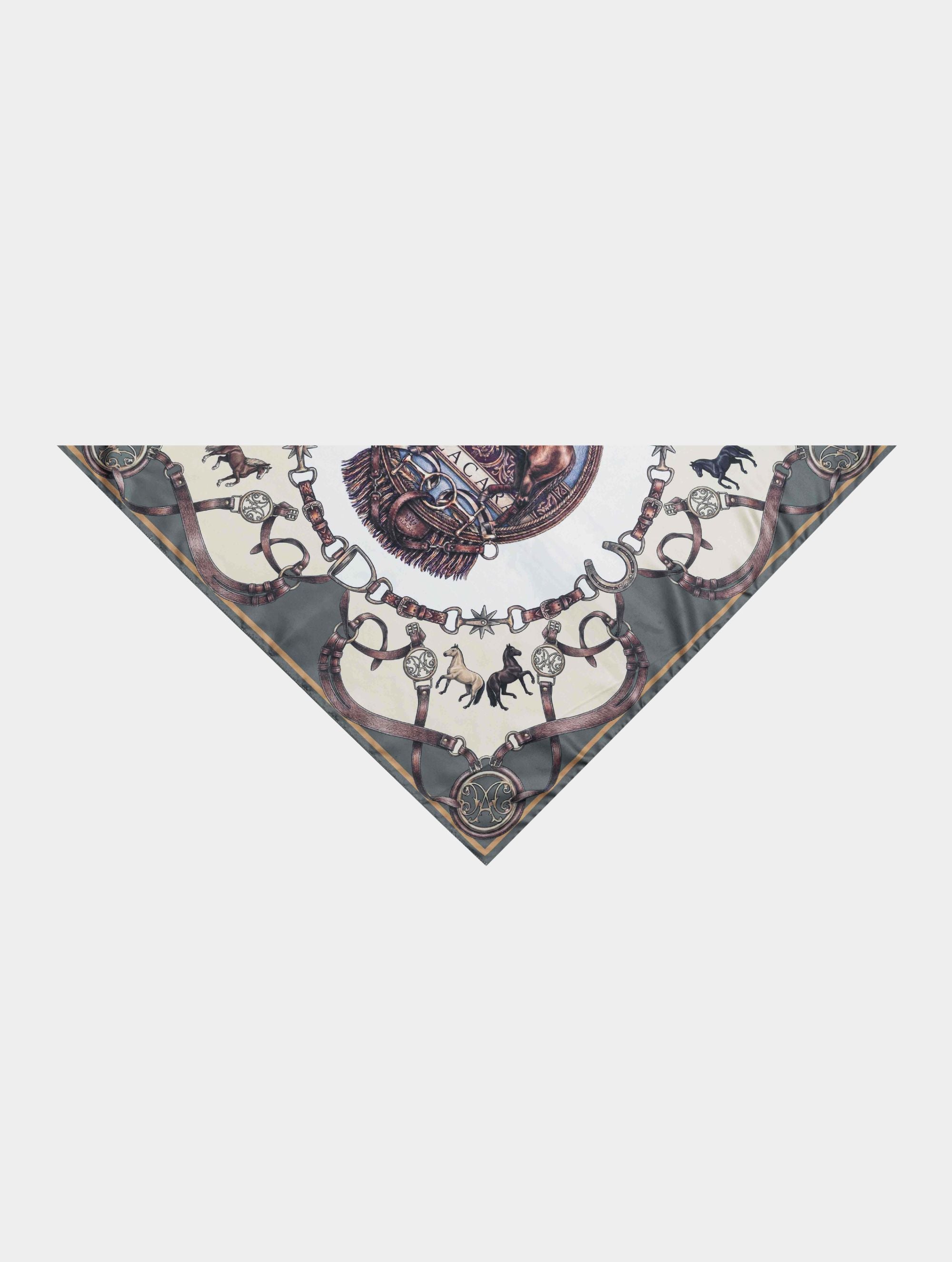Lenço de Cetim Mangalarga 90x90