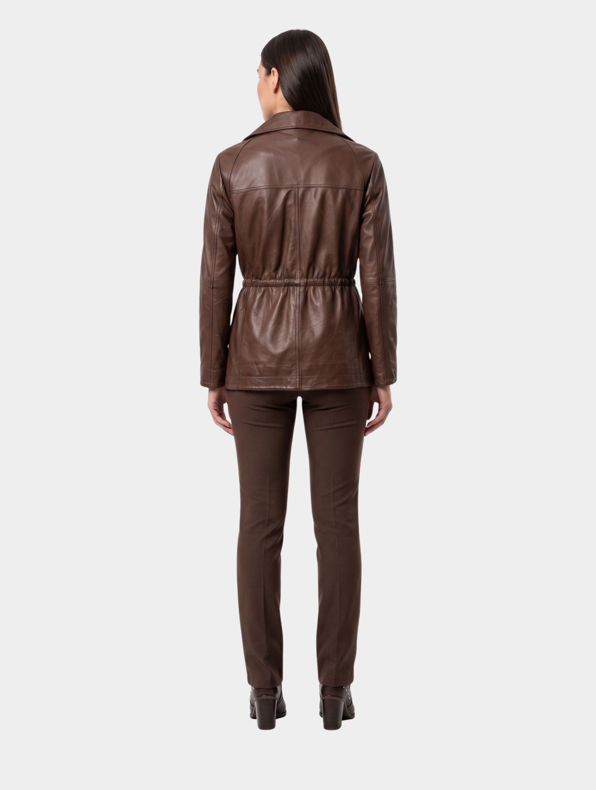 Parka de Couro Pelica Tannat