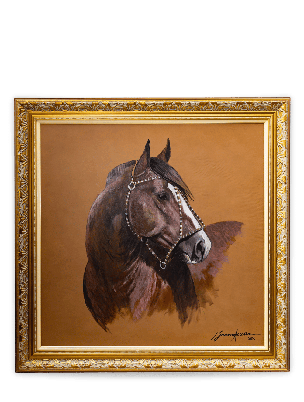 Quadro Malacara Corazón Castaño