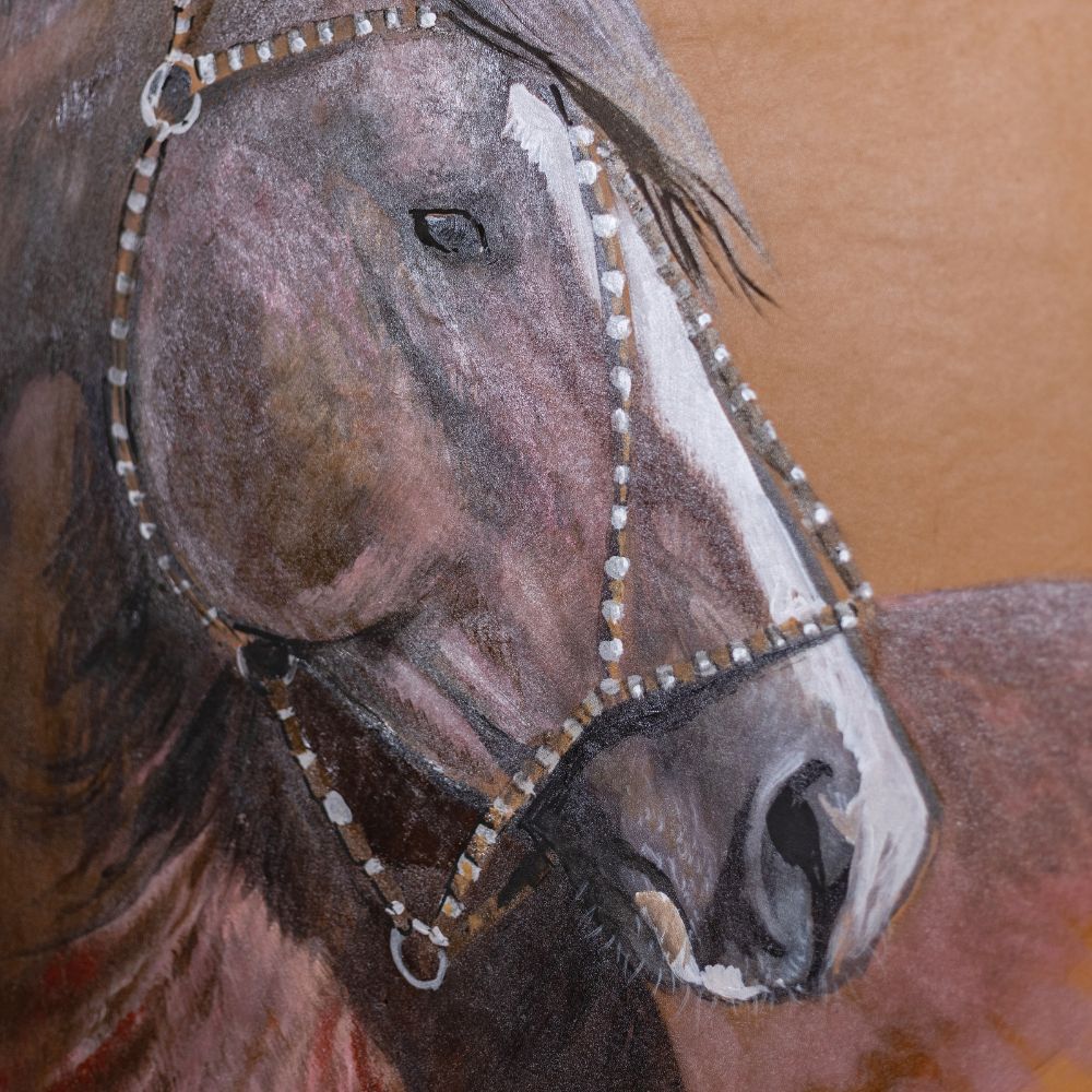 Quadro Malacara Corazón Castaño