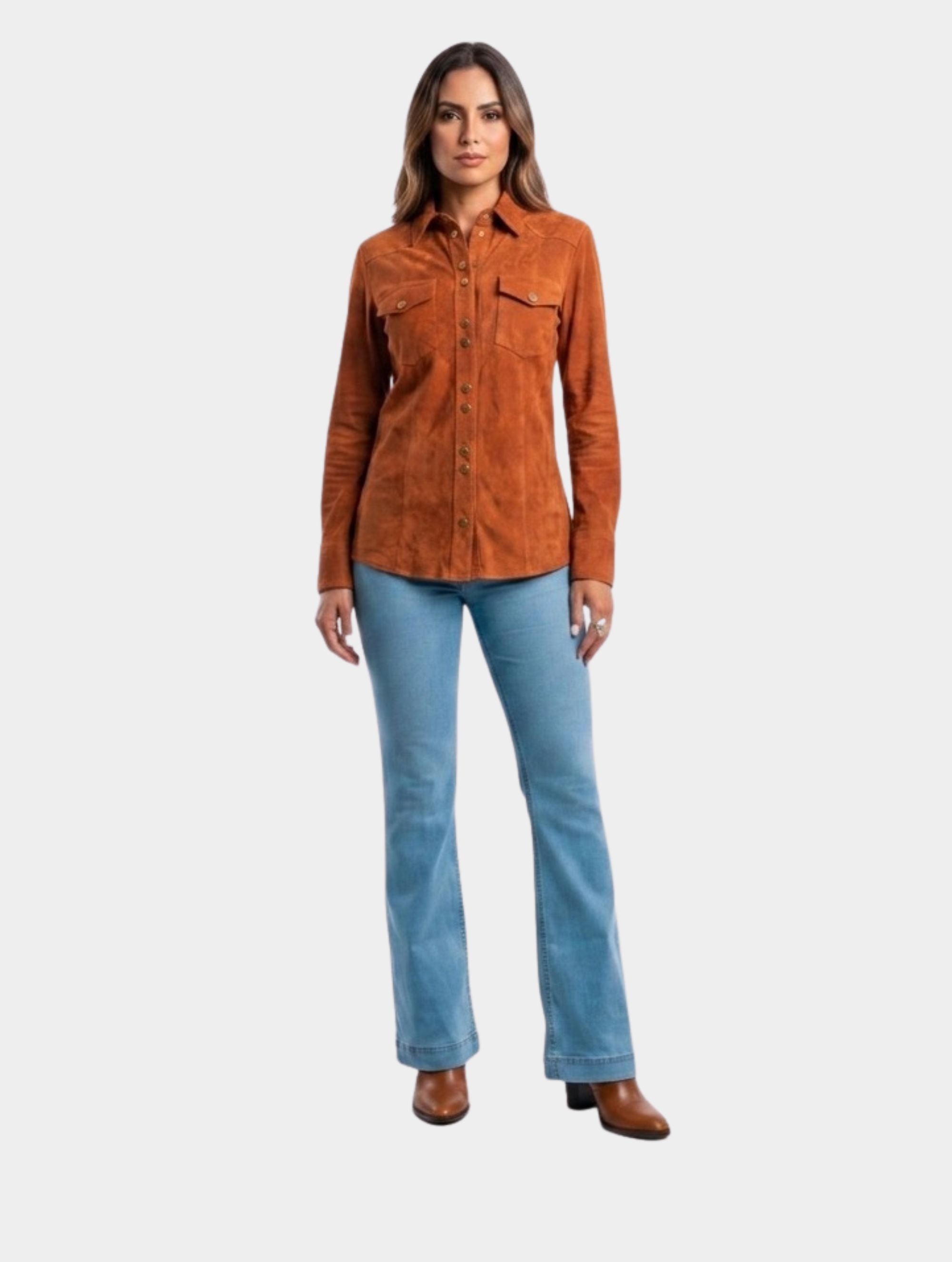 Camisa Guarany em Couro Chamois