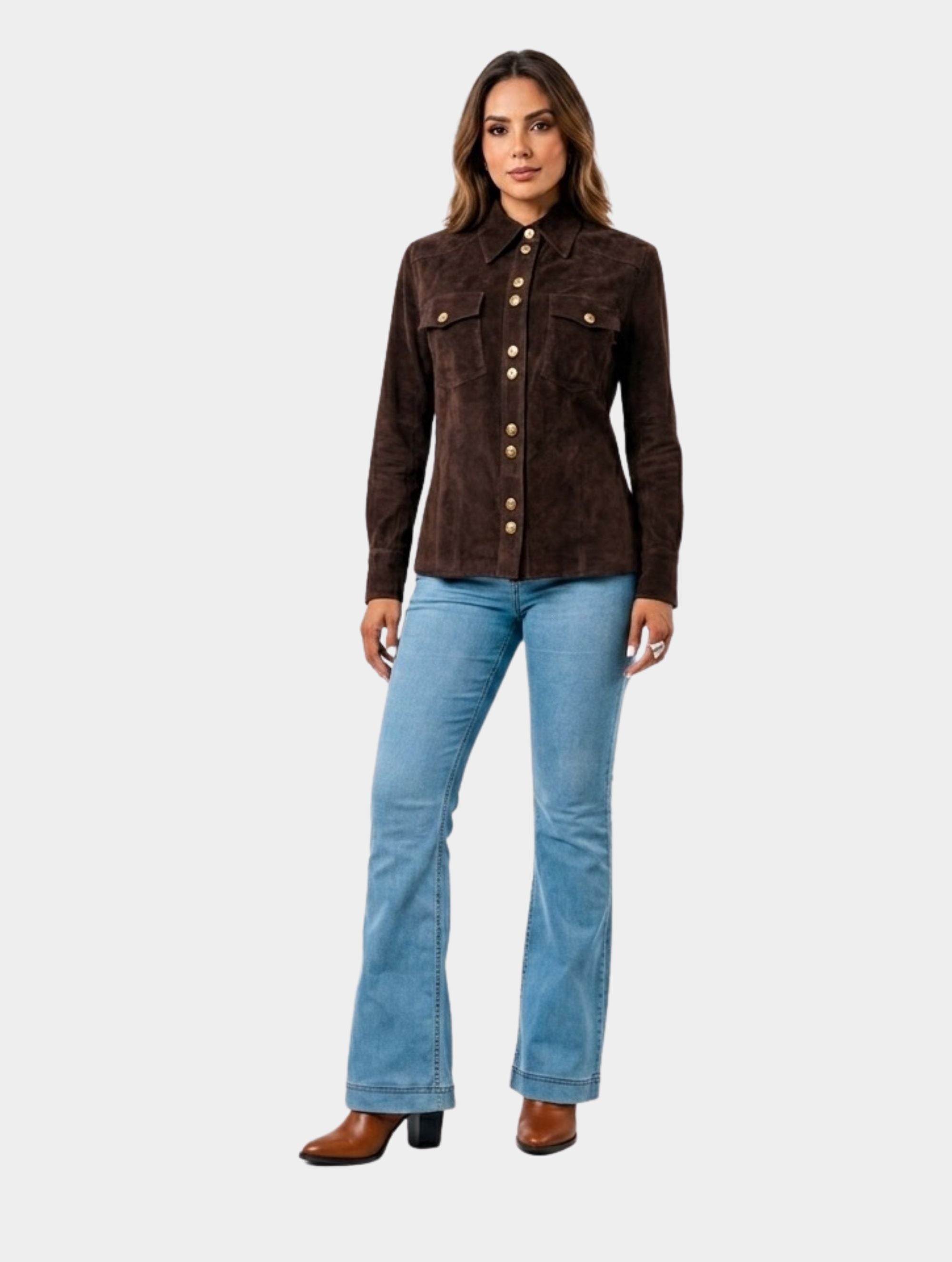 Camisa Guarany em Couro Chamois