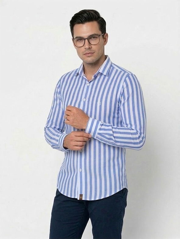 Camisa Algodão Estribo Listras