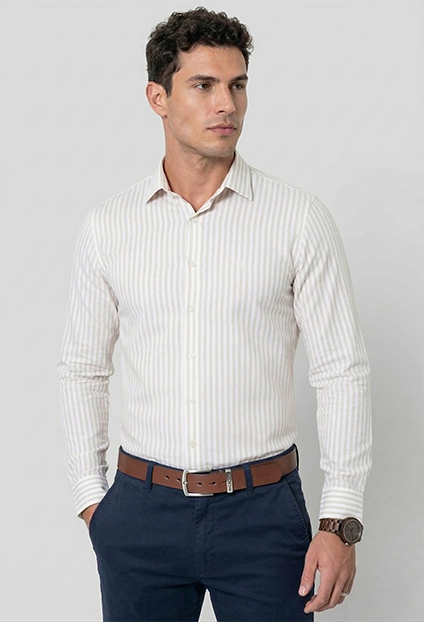 Camisa Algodão Estribo Listras