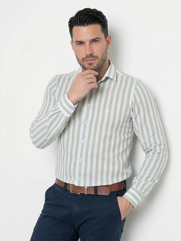 Camisa Algodão Estribo Listras