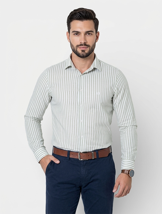 Camisa Algodão Estribo Listras