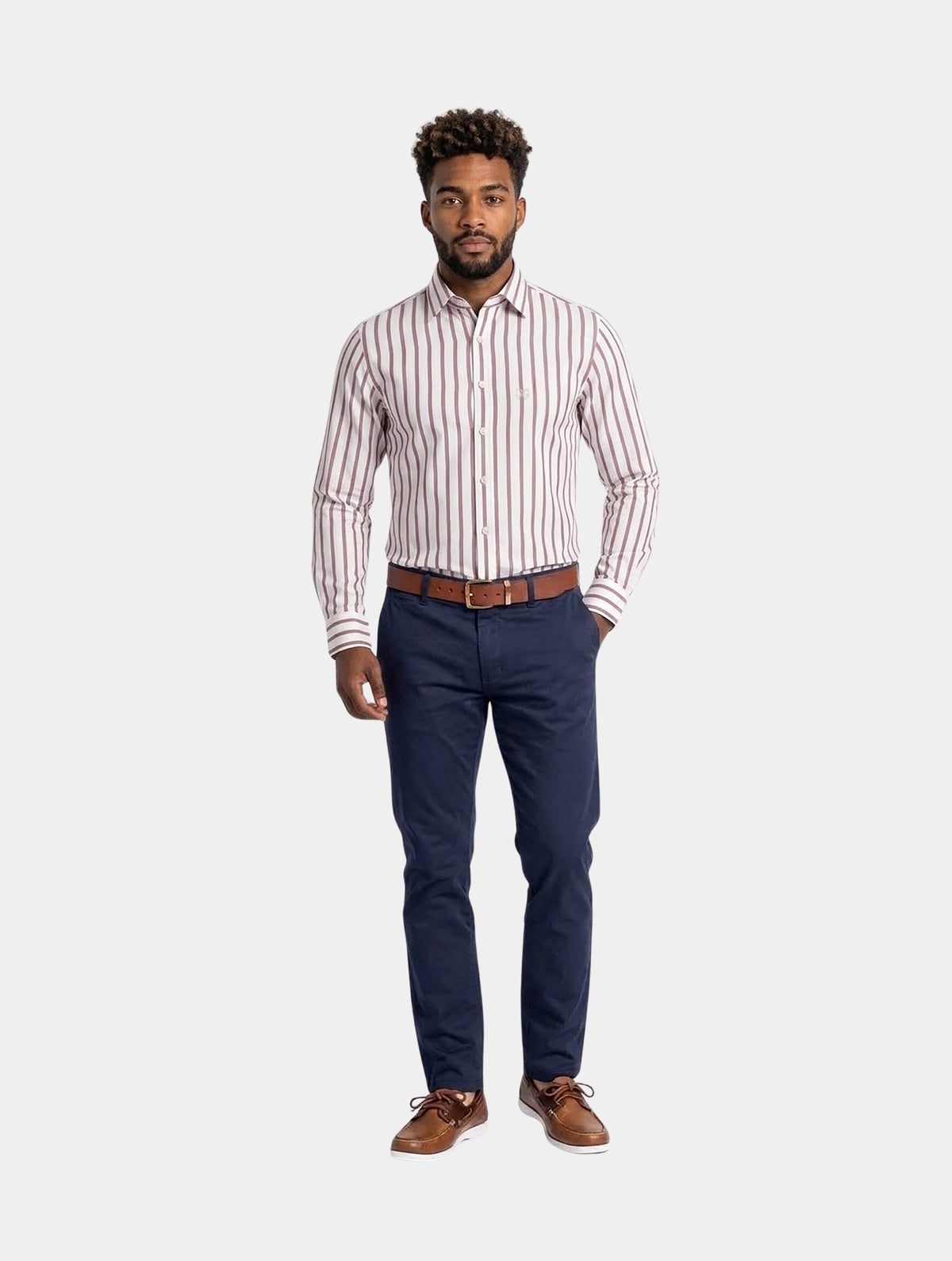 Camisa Algodão Estribo Listras Finas