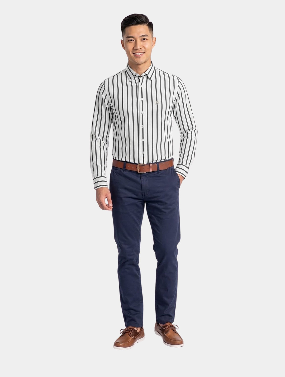 Camisa Algodão Estribo Listras Finas
