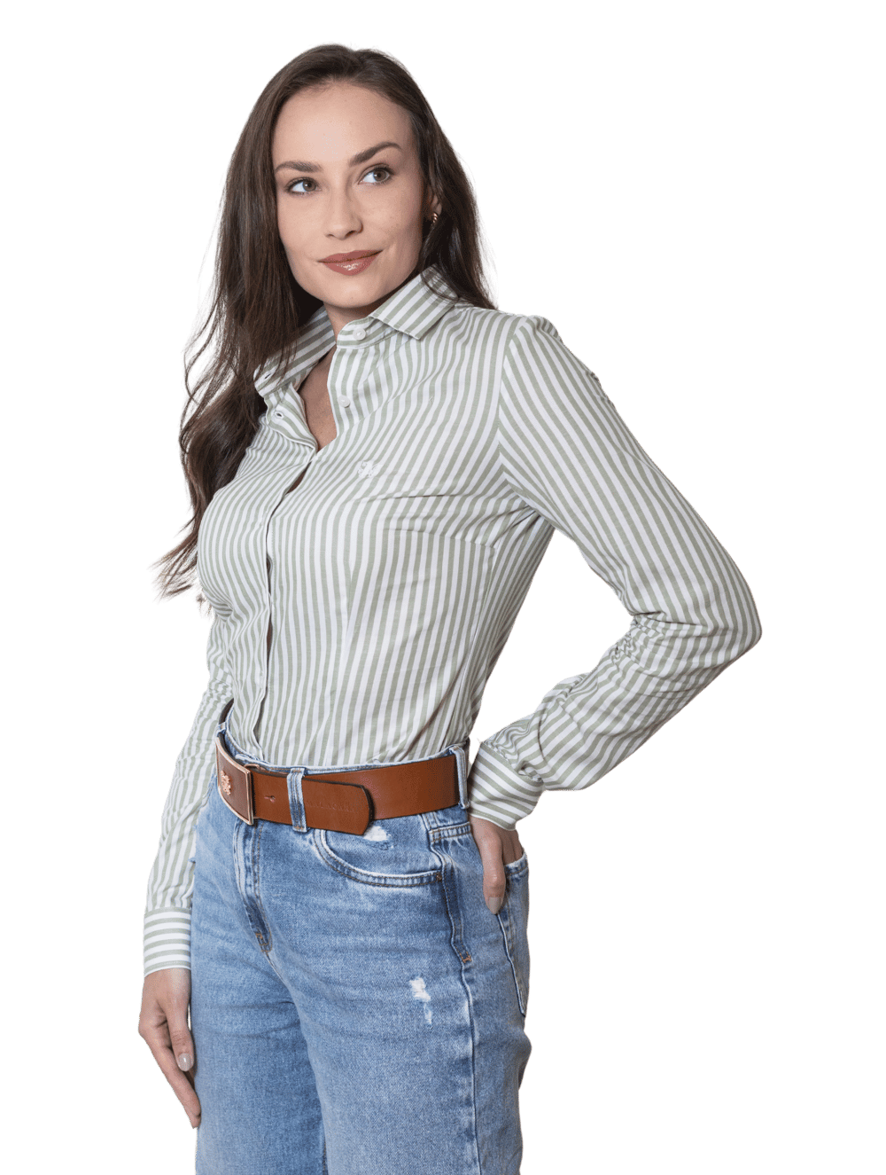 Camisa Algodão Hortênsia Listras