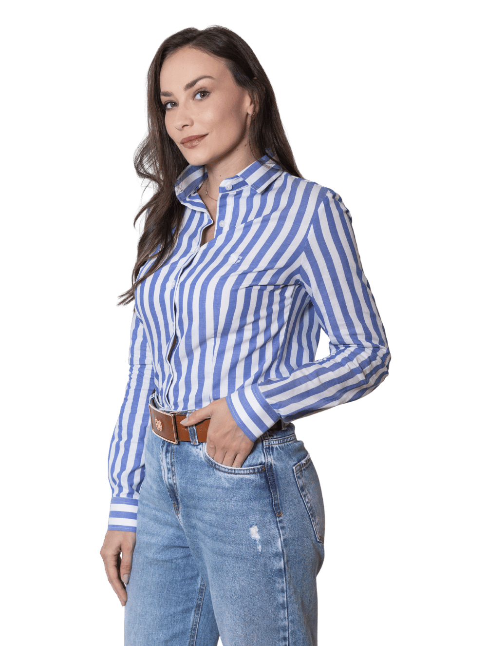 Camisa Algodão Hortênsia Listras