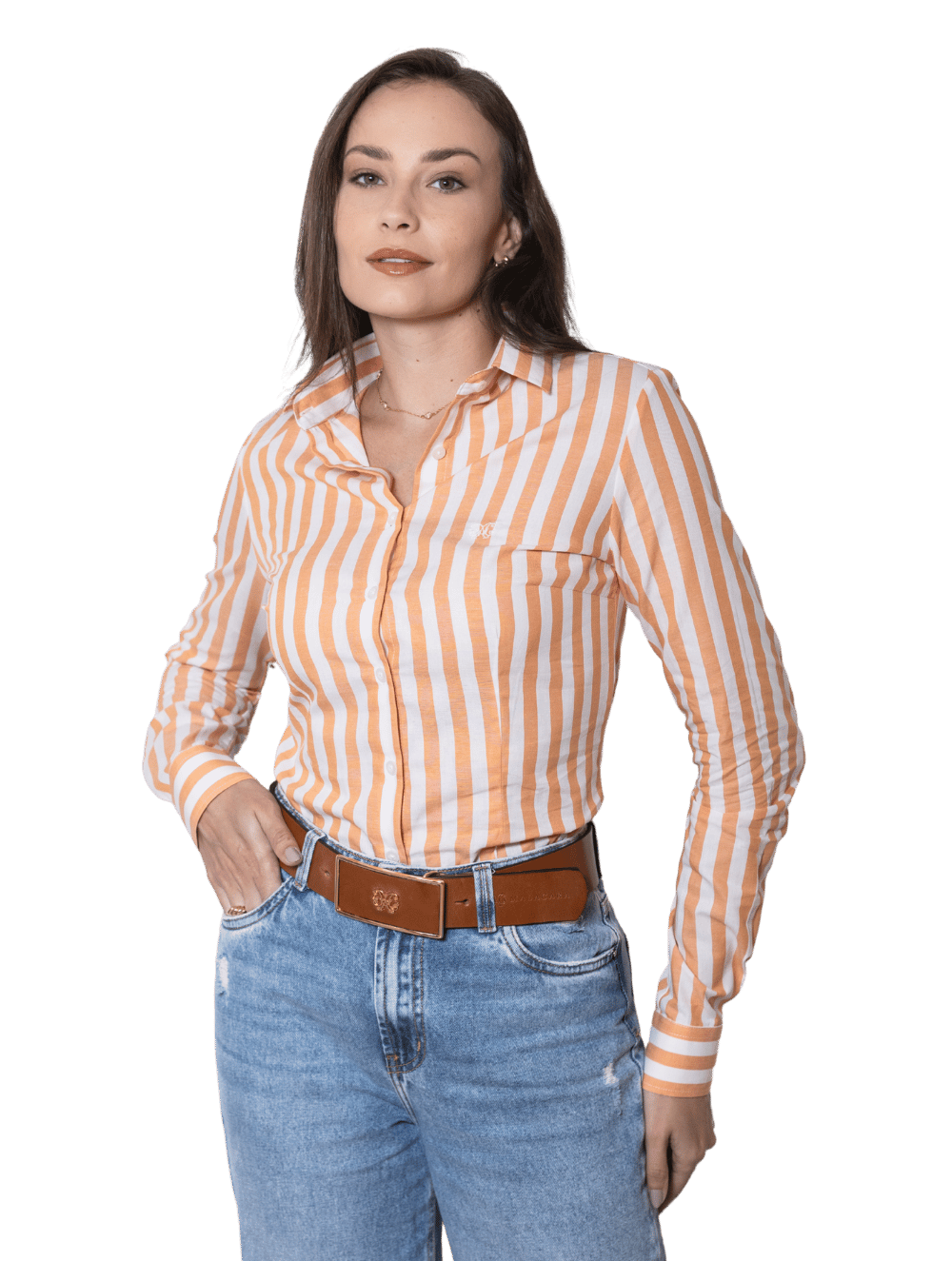 Camisa Algodão Hortênsia Listras