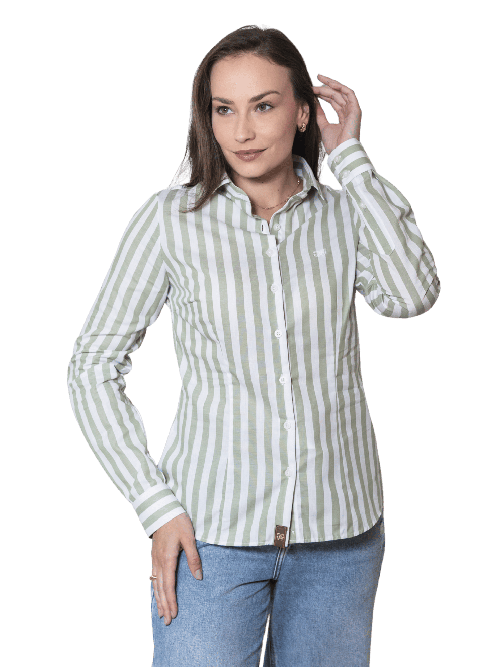 Camisa Algodão Hortênsia Listras