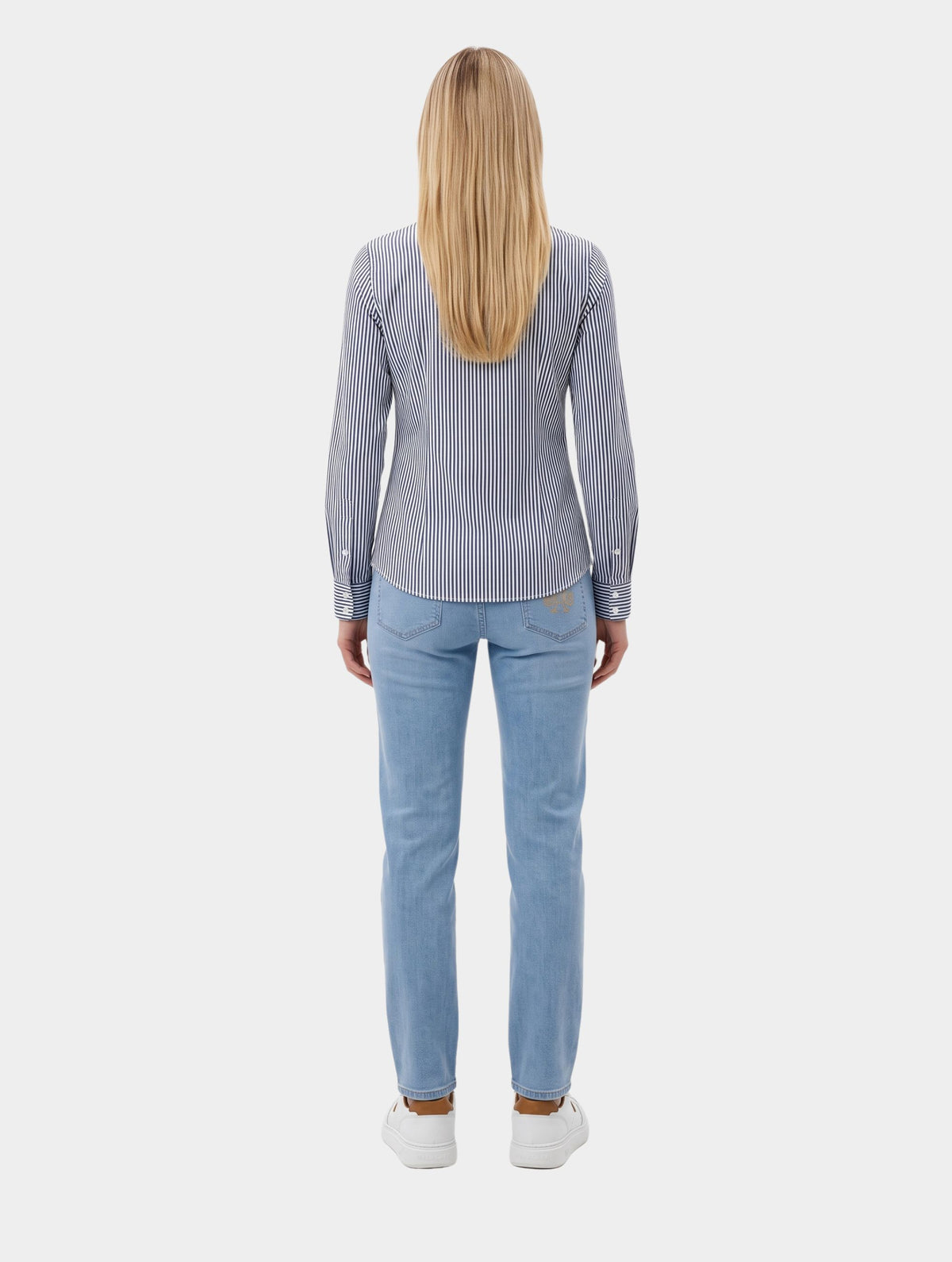 Camisa Algodão Hortênsia Listras Finas