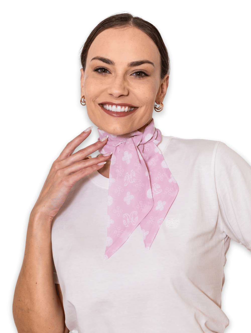 Lenço Camélia Outubro Rosa