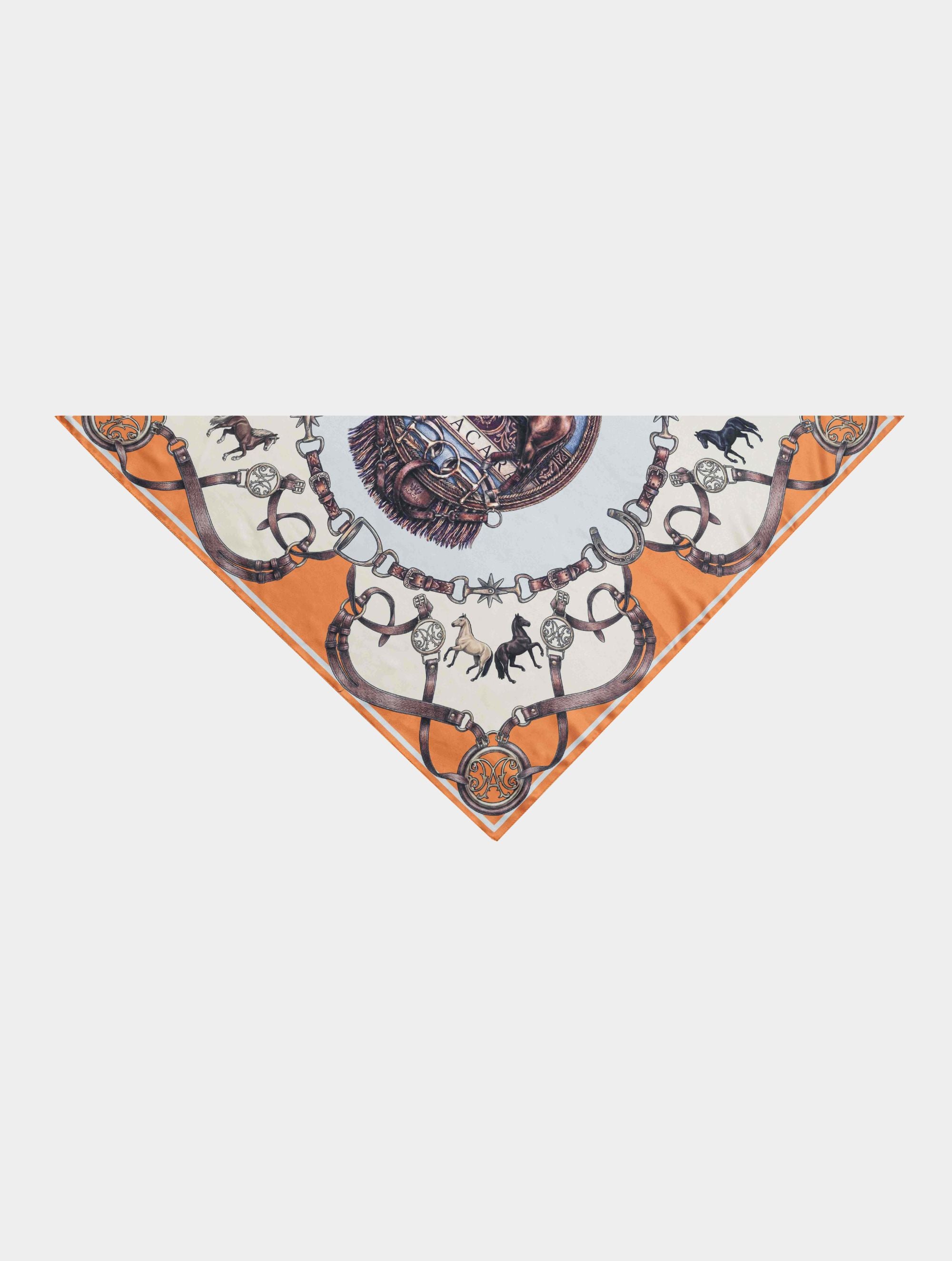 Lenço de Cetim Mangalarga 90x90
