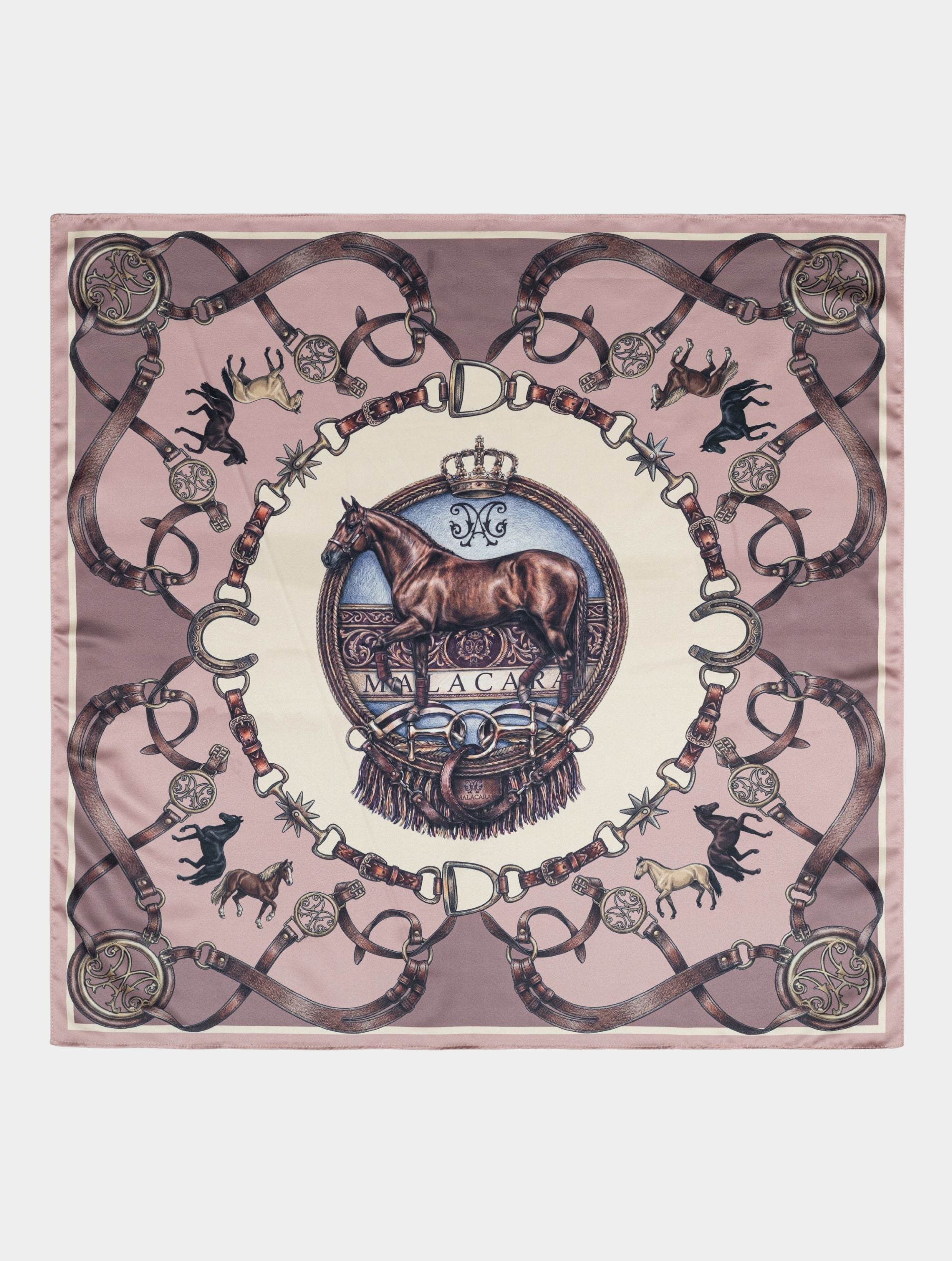 Lenço de Cetim Mangalarga 90x90