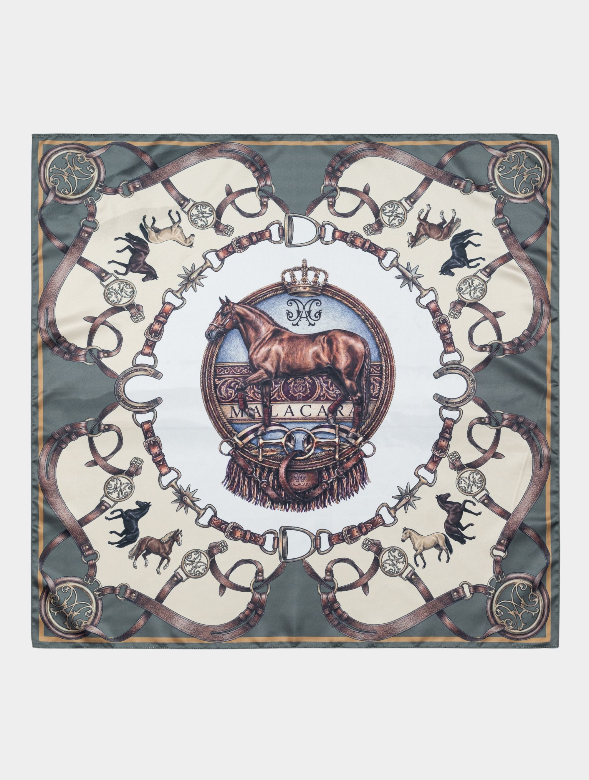 Lenço de Cetim Mangalarga 90x90