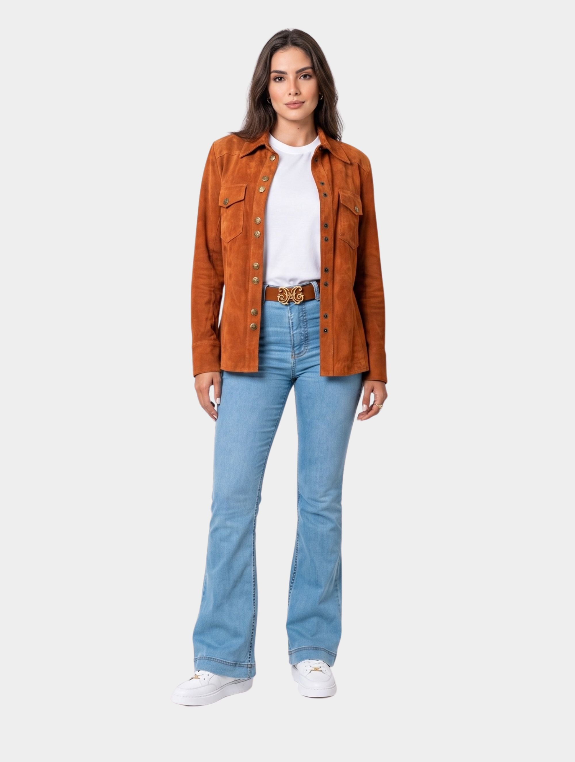 Camisa Guarany em Couro Chamois
